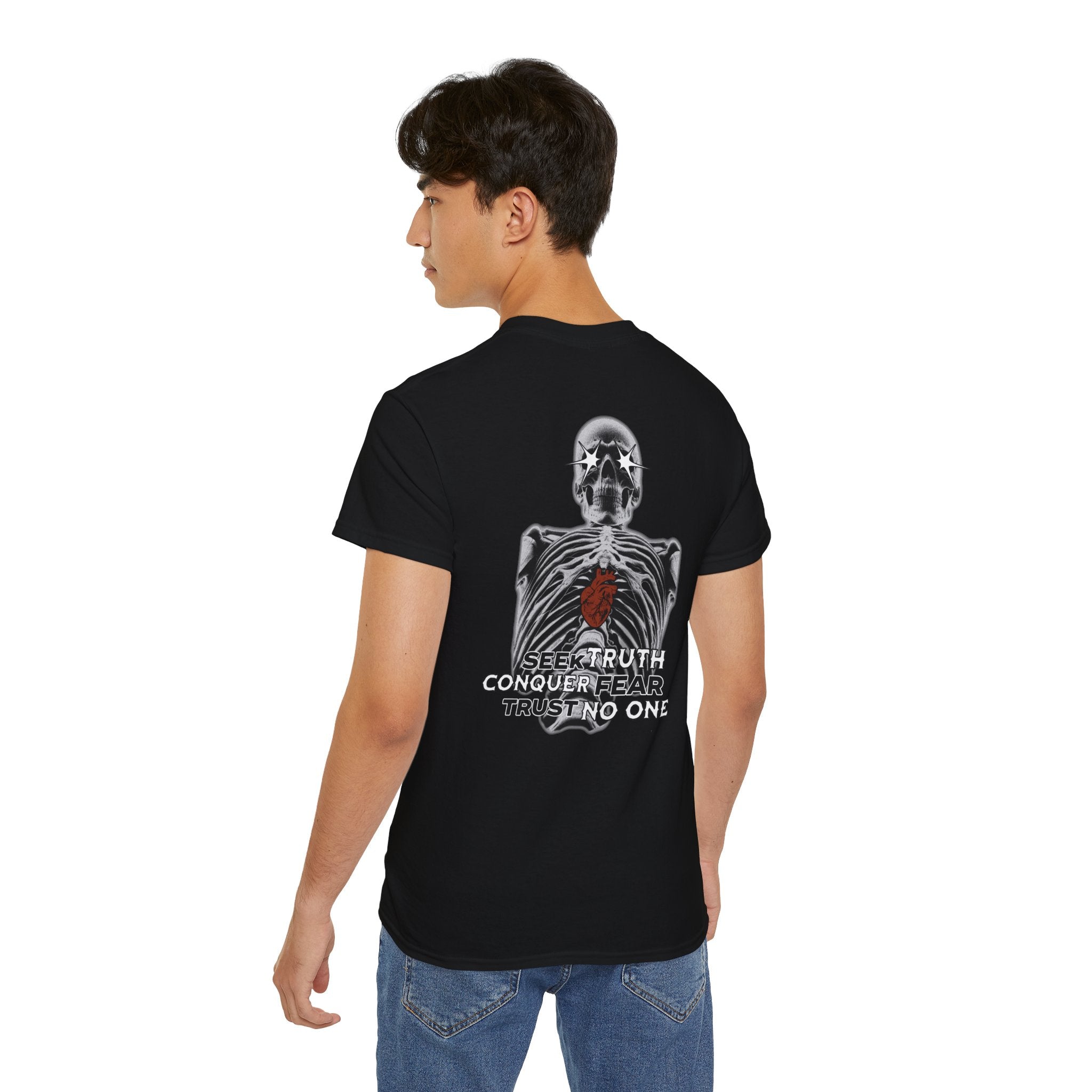Exposed Heart - Unisex Cotton Tee (Back) - Damned Threads